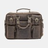 Primehide Distressed Leather Luxury MultiZip Mens Briefcase
