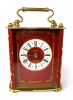 Clocks - Vintage Emes Germany 1980s Burgundy Carriage Clock
