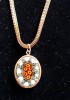 Silver, gold plated millefiore glass pendant