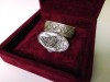 Silver Oval Cast Box with Vine and Leaves Decoration