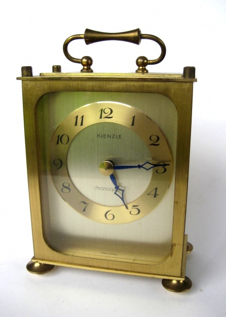 Clocks - Vintage Kienzle Chronograph Brass Carriage Clock