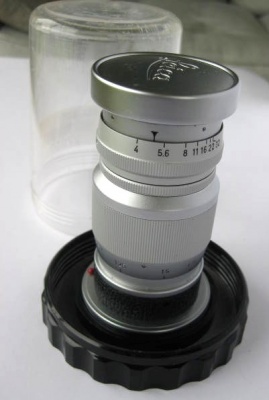 Leica ( Ernst Leitz ,Wetzlar) Elmar Camera Lens f 9cm 1:4