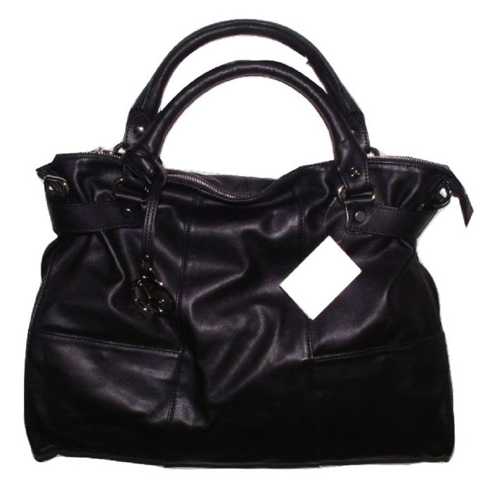 Gianni Altieri VITELLO Italian Designer Ladies Luxury Leather Large Black Handbag 3310