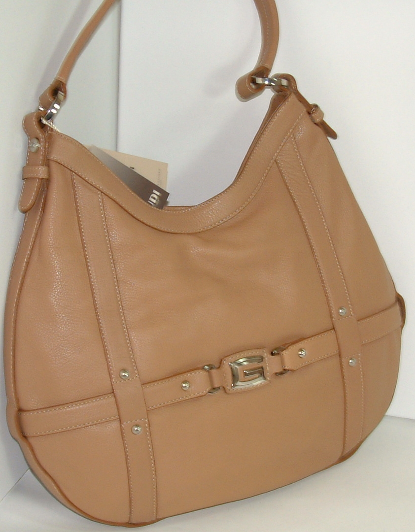 Giudi Italy Designer Leather Large Crossstrap Ladies Luxury Handbag G5108 Light Brown